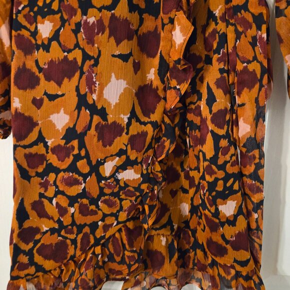 NWT Womens Size Small Montgomery Post Patterned Wrap Dress - Picture 4 of 9
